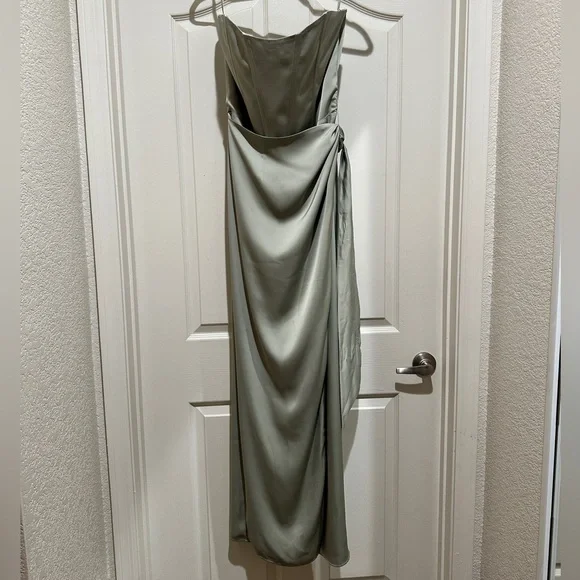 NWT Plus Size V. Chapman Dress June Corset Jacquard Front-Slit Gown Size 16 - Picture 5 of 14